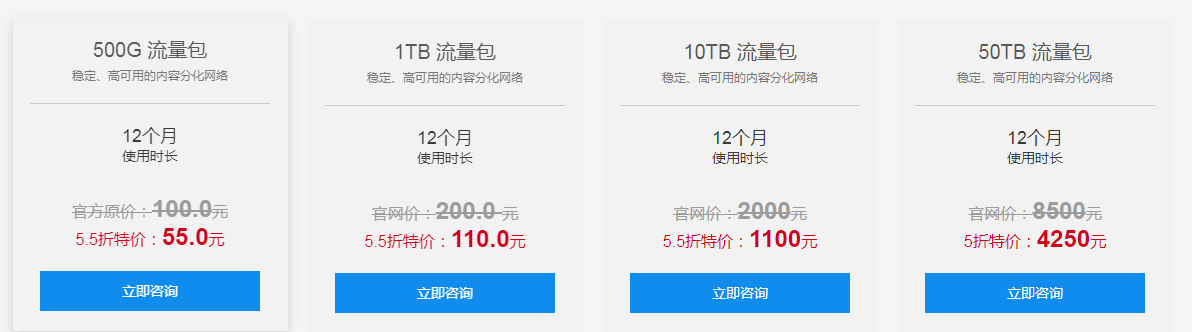 cdn流量包國內(nèi)版收費價格